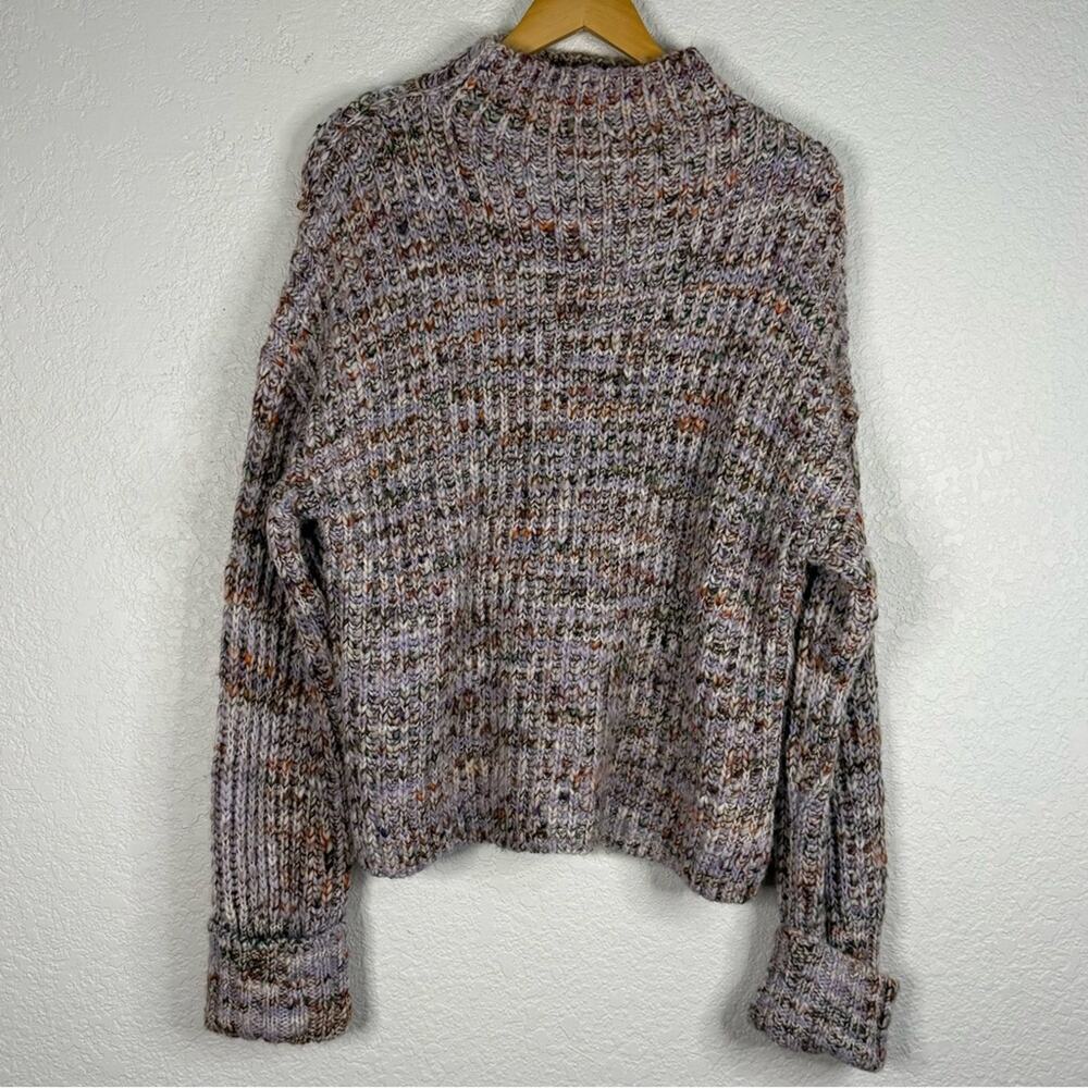Madewell Rayner mockneck sweater in marled orchid Cozy Multicolor Office Casual
